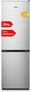 NILSON, Réfrigérateur combiné, NC185601ENFX, 293 Litres, Argenté