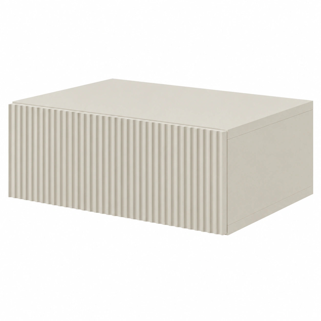 Table de chevet, avec tiroirs, coloris gris et beige, 50 x 17 cm, pour la chambre