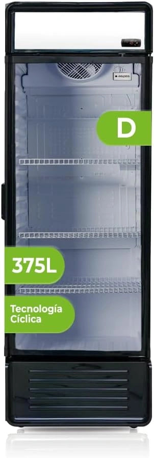 Aspes, Réfrigérateur, ARH1956300ENF, 375 litres, Noir
