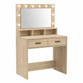 Table, avec rangement, avec tiroirs, en chêne, 79 x 41 x 135 cm, pour les espaces de vie