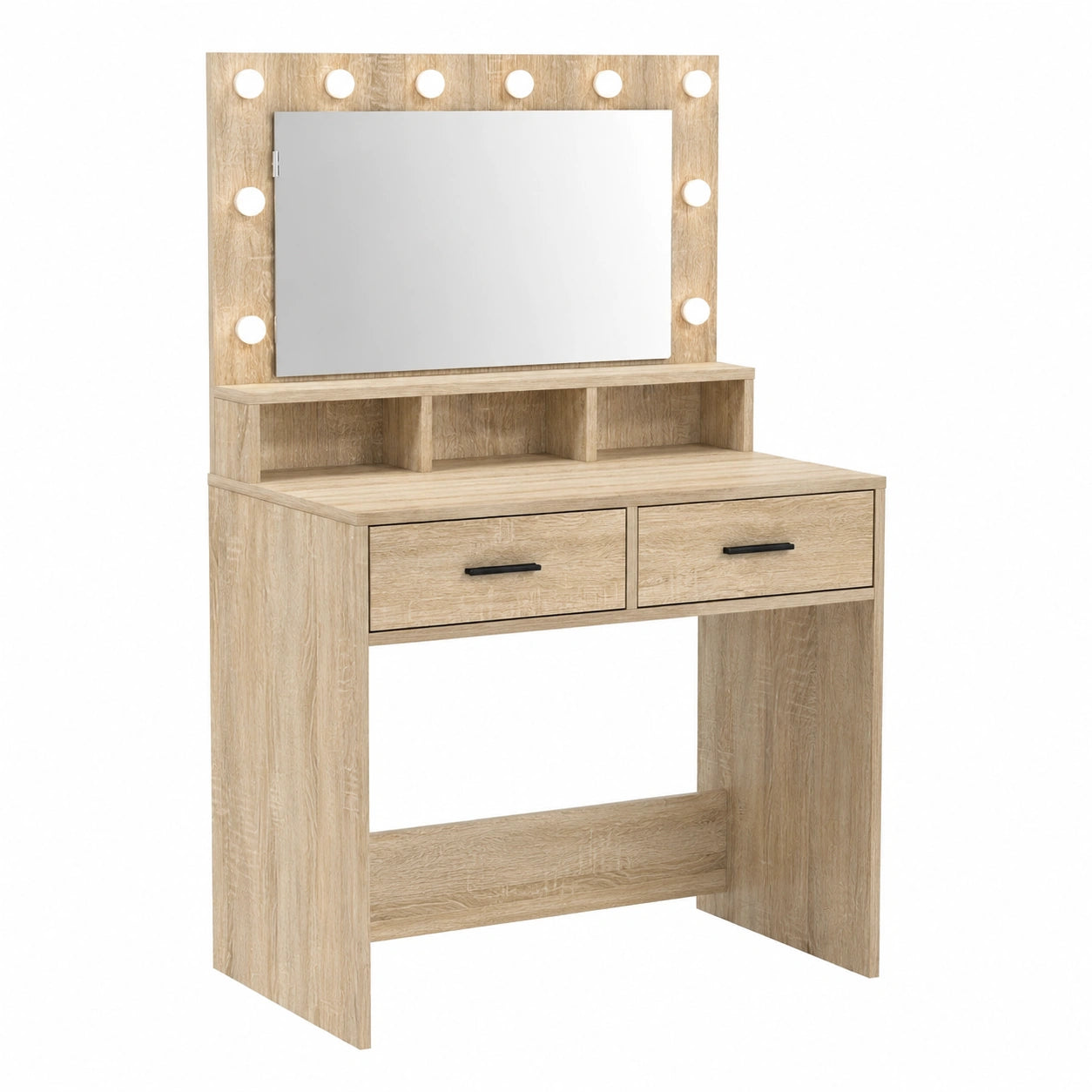 Table, avec rangement, avec tiroirs, en chêne, 79 x 41 x 135 cm, pour les espaces de vie