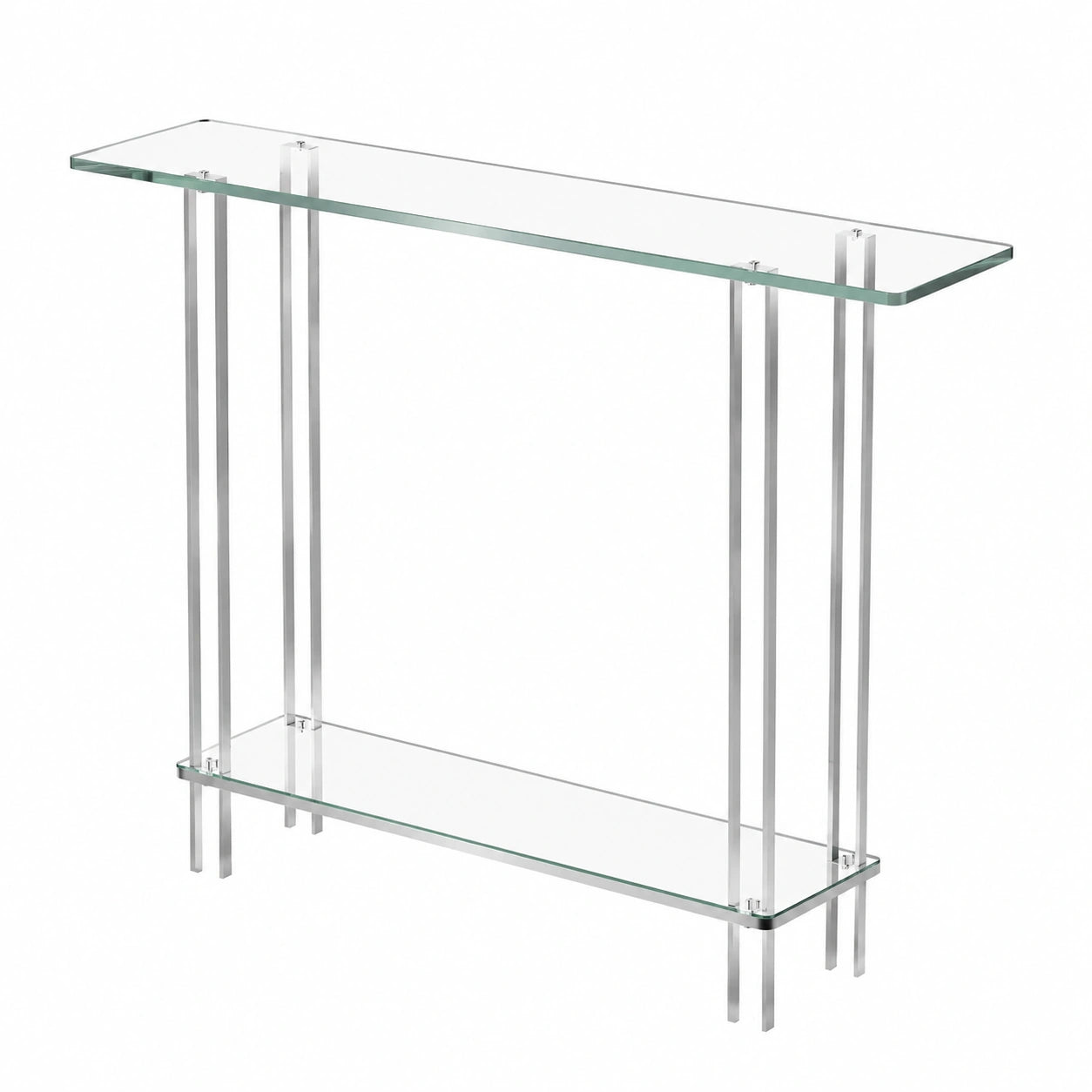 Table, coloris transparent, 100 x 20 x 80 cm, pour les espaces de vie