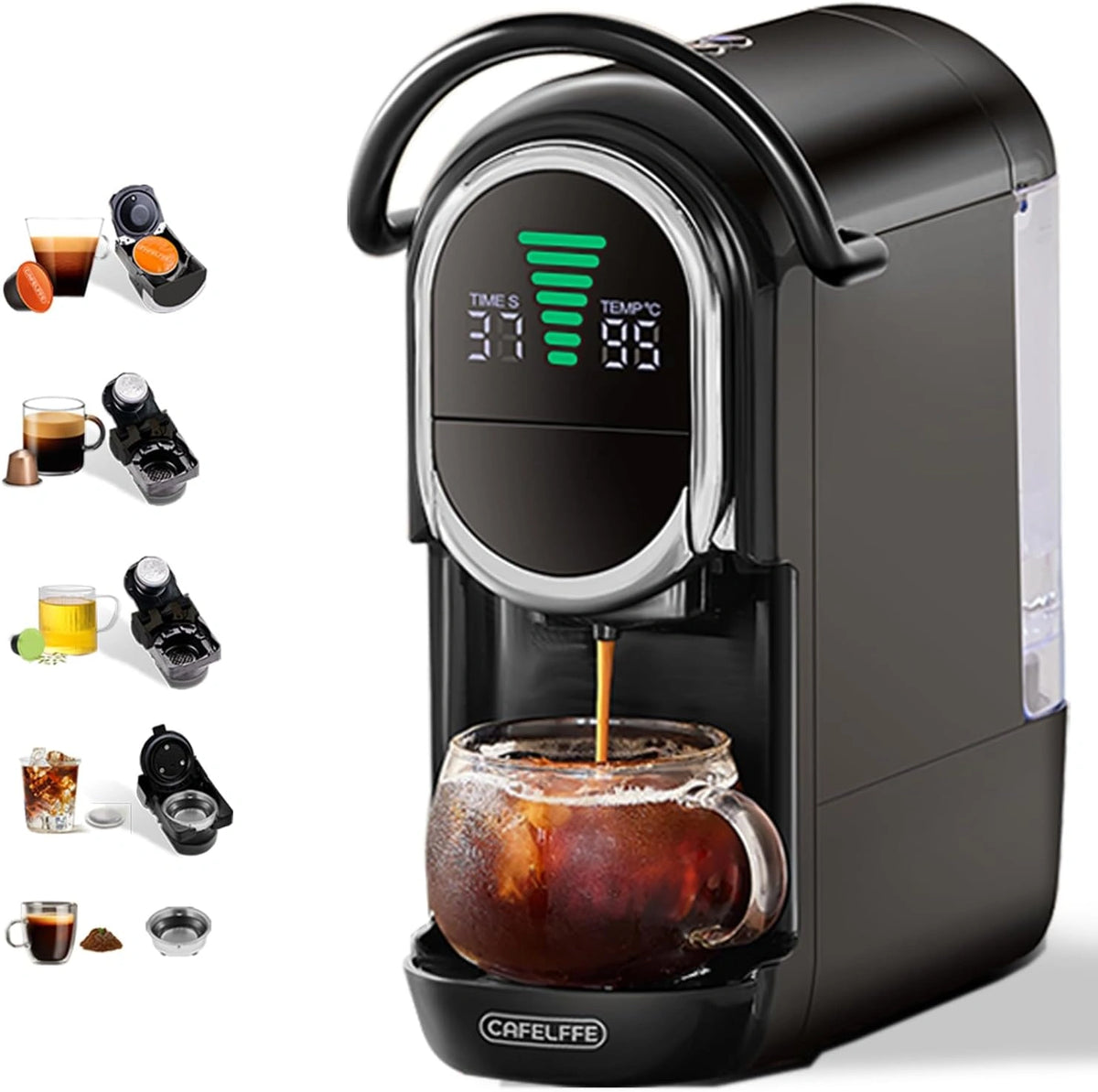 CAFELFFE, Machine à café, MK-609S, format compact, Noir