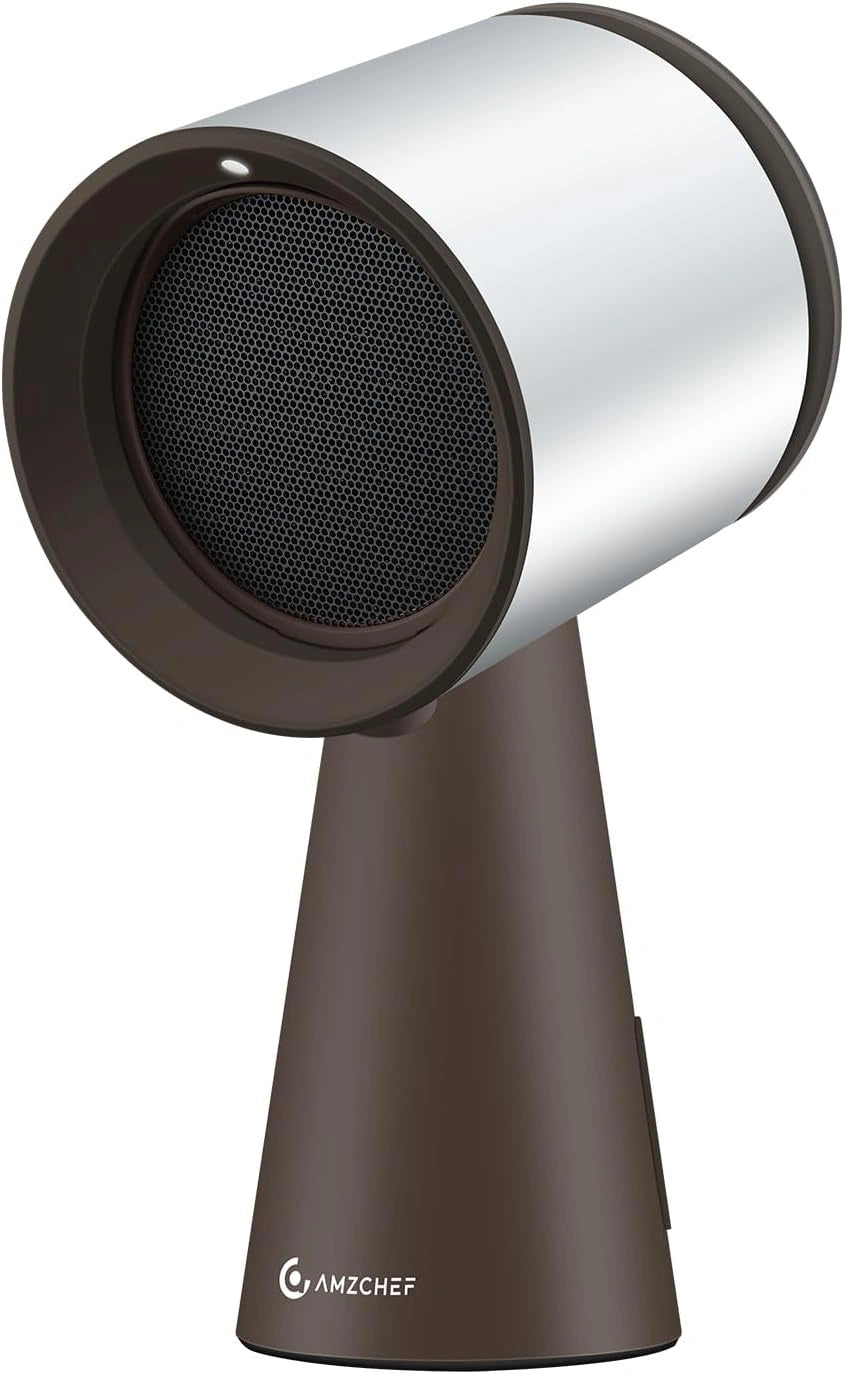 AMZCHEF, Ventilateur, fonctionnement silencieux, format mobile, Marron
