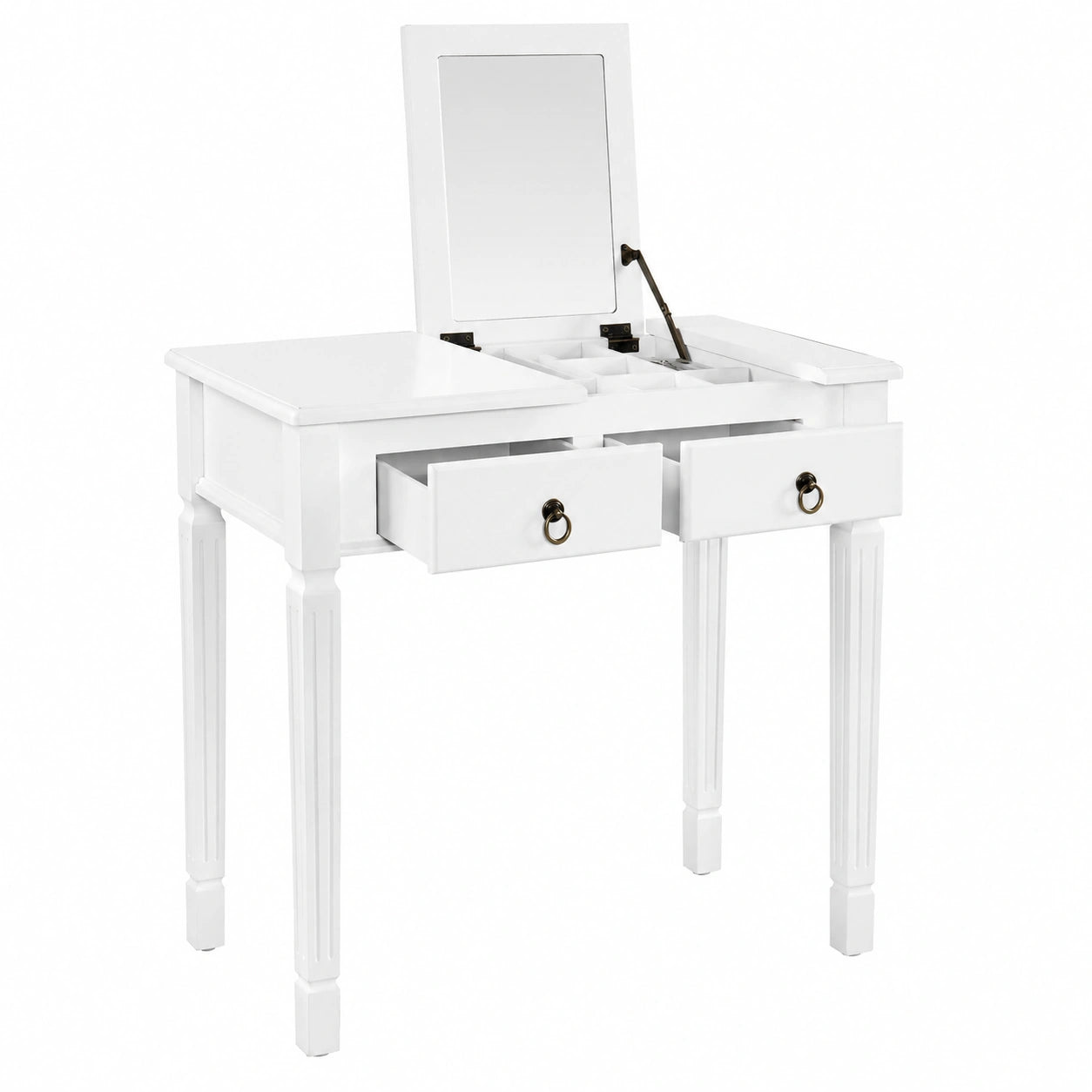 Coiffeuse, coloris blanc, pour la chambre