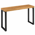 Table, en chêne, coloris noir, 120 x 39 x 75,5 cm, pour les espaces de vie
