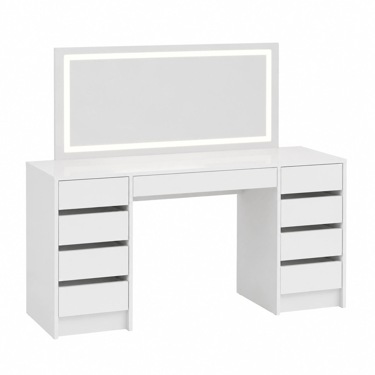 Coiffeuse, coloris blanc, pour la chambre