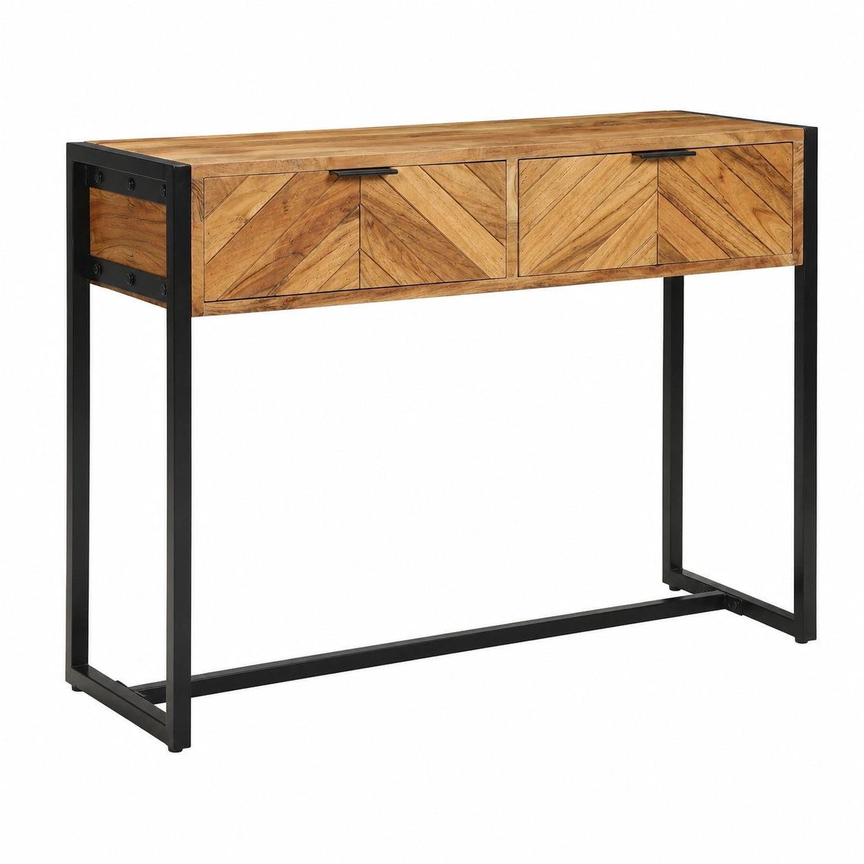 Table, avec rangement, 90 x 35 x 75 cm, coloris marron, pour les espaces de vie