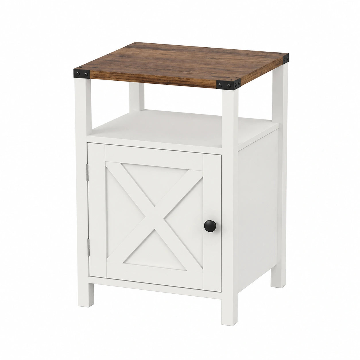 Table de chevet, réglable, avec rangement, avec portes, pour la chambre
