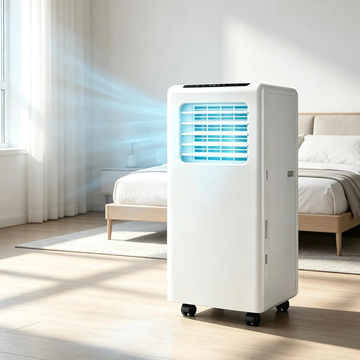Btu, Climatiseur, 000 BTU, 4100BTU, avec télécommande, refroidissement, format mobile