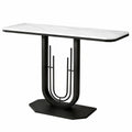 Table, 100 x 30 x 90 cm, coloris noir et blanc, pour les espaces de vie