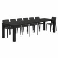 Table, extensible, coloris noir, pour les espaces de vie