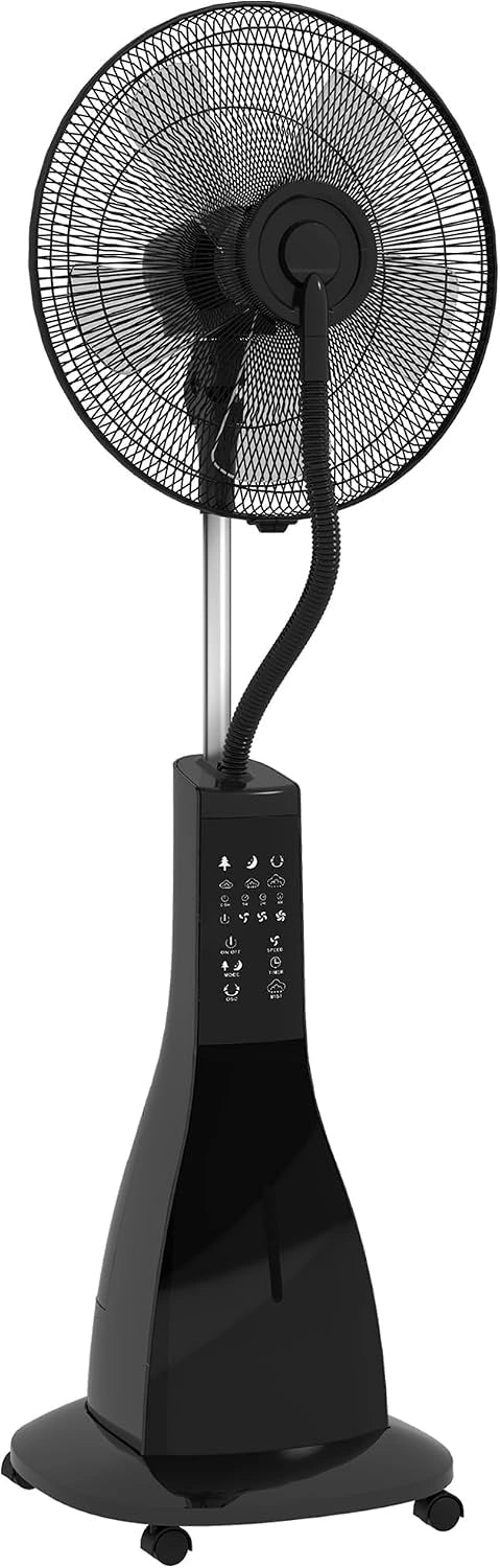 HOMCOM, Ventilateur, 90 W, avec télécommande, Noir