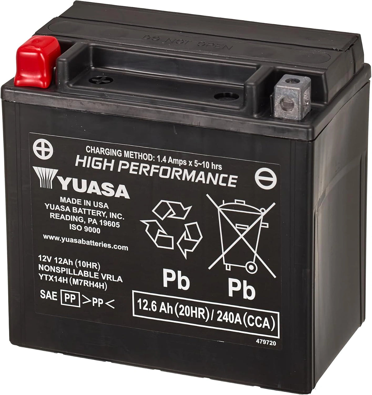 Yuasa, Batterie, YTX14H, 12 V