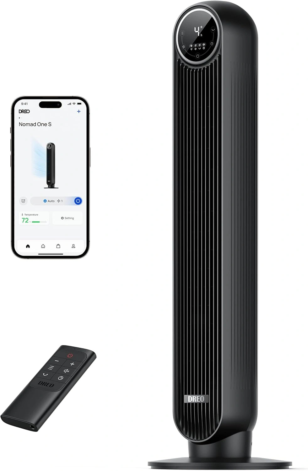 DREO, Ventilateur, Wi-Fi, avec télécommande, connecté