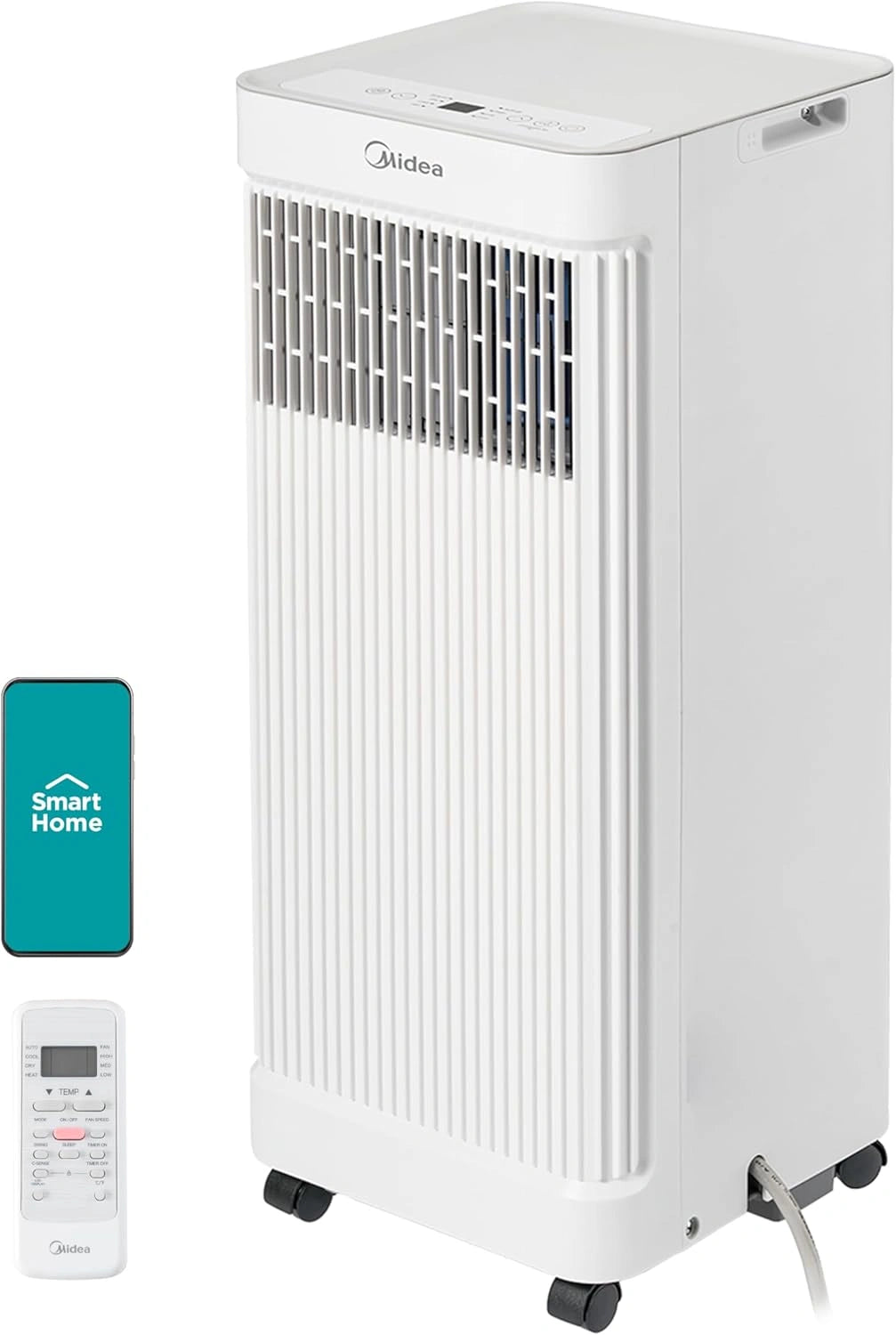 Midea, Climatiseur, 500 BTU, 000 BTU, connecté, déshumidification, format mobile