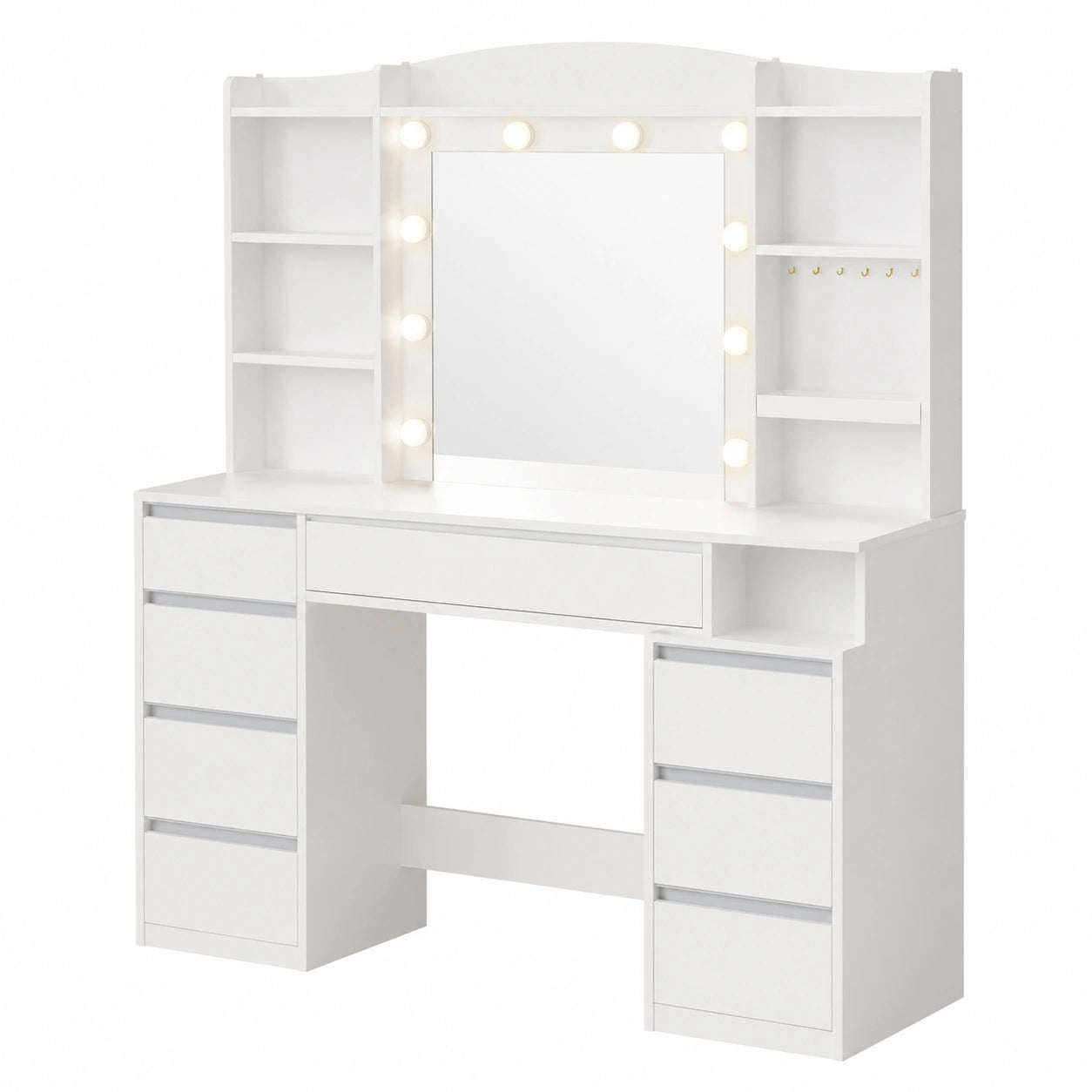 Miroir, coloris blanc, 40 x 120 x 140 cm, pour l’entrée ou la chambre