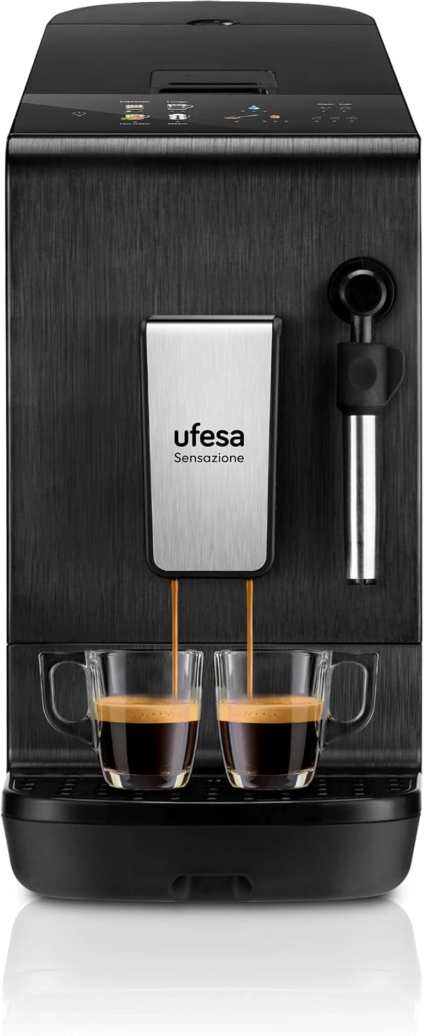 UFESA, Machine à café, 1500W, commande tactile, format compact, fonctionnement automatique