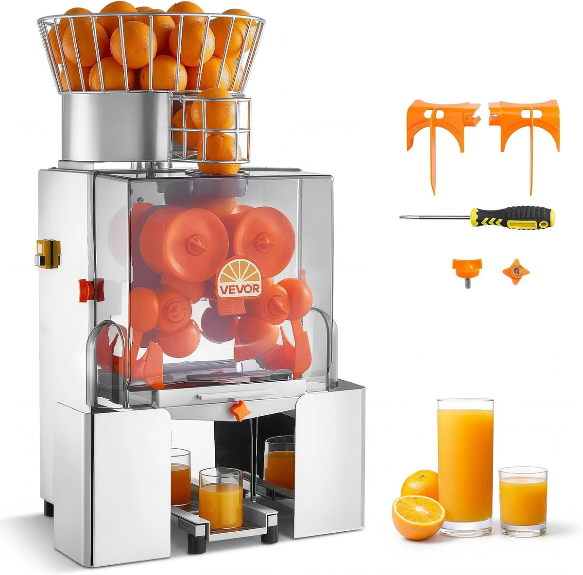 VEVOR, Appareil électrique, 120 W, fonctionnement automatique, Argenté/Orange