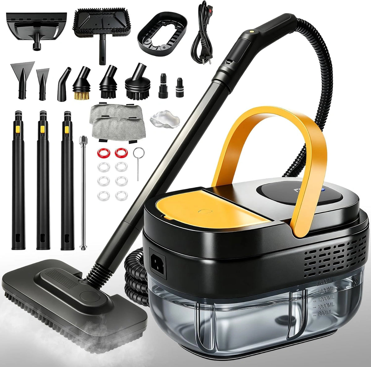 KingSom, Nettoyeur vapeur, 2500 W, format mobile, fonction vapeur