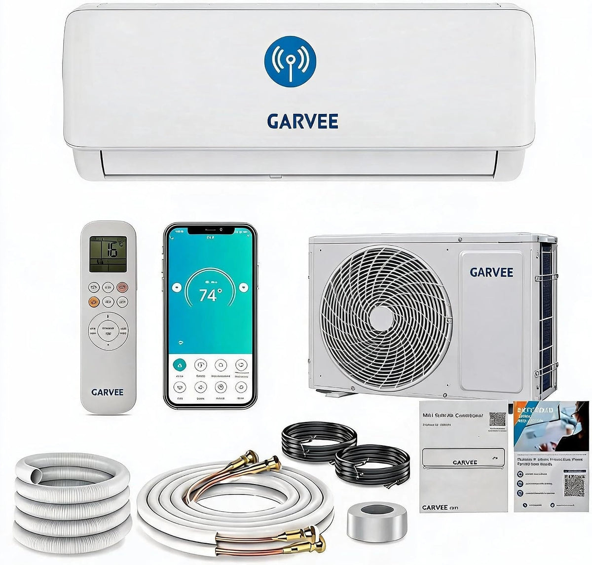 Btu, Climatiseur, R32, 240 V, 000 BTU, Wi-Fi, technologie Inverter, fonctionnement silencieux