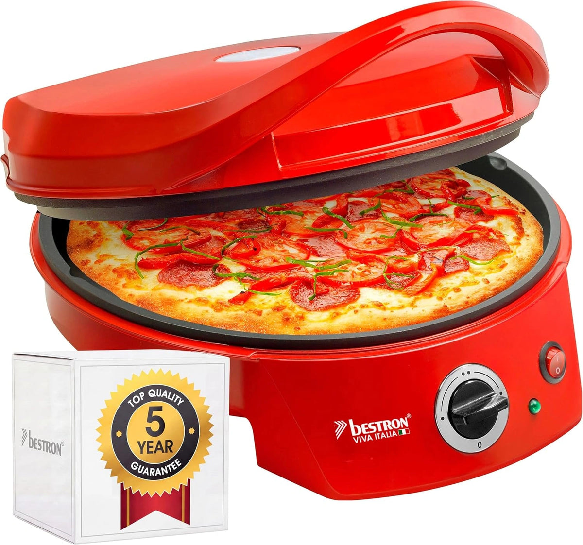 Bestron, Chauffage électrique, 1800 Watts, fonction chauffage, Rouge